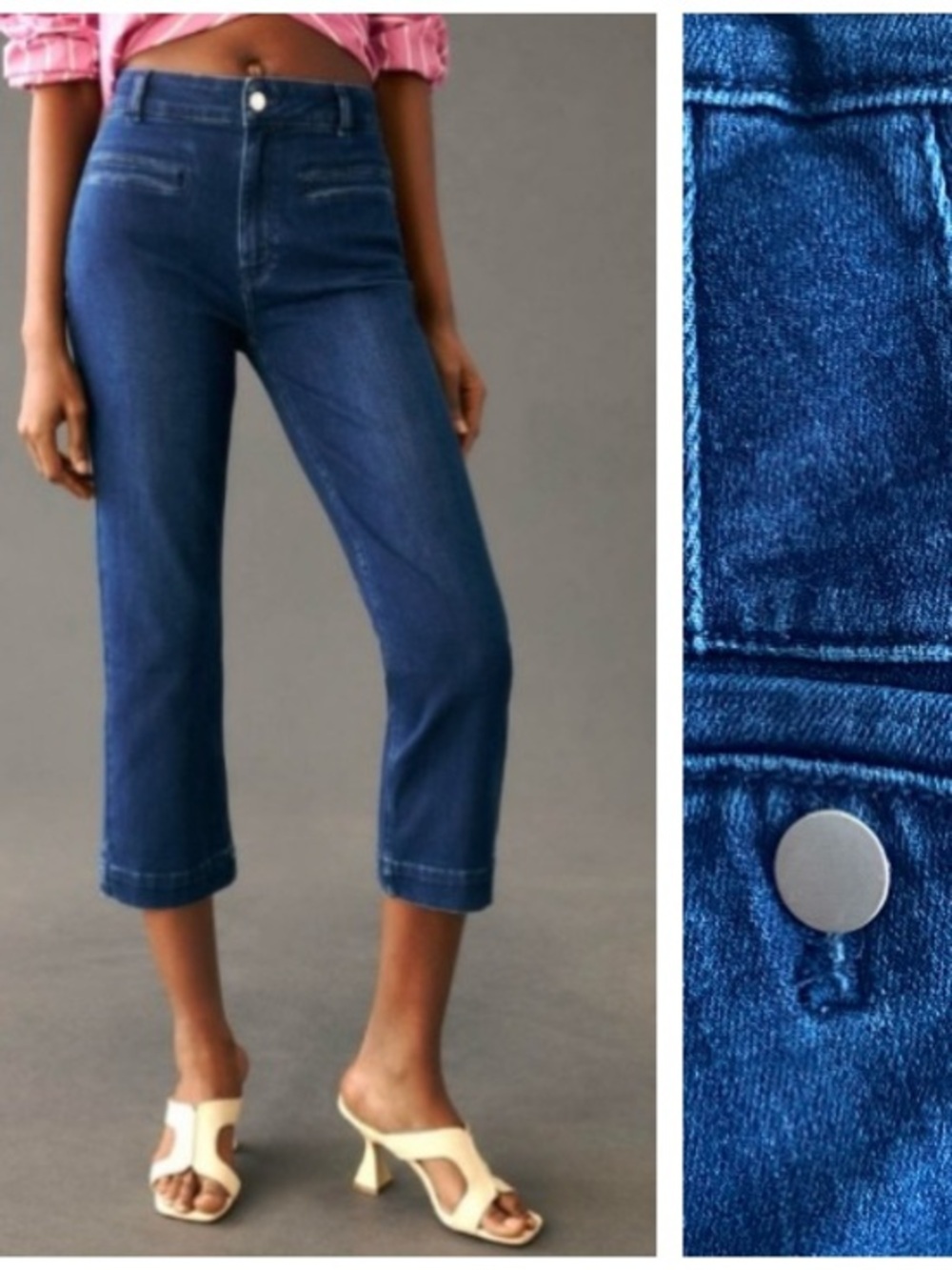 Anthropologie Maeve Essential Slim High Rise Straight Cropped Ankle Jeans 29